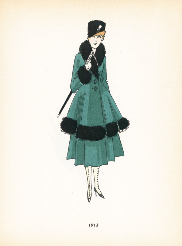Moda feminina, 1913 de French School