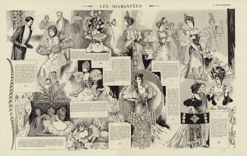 Les diamantees (gravura) de French School