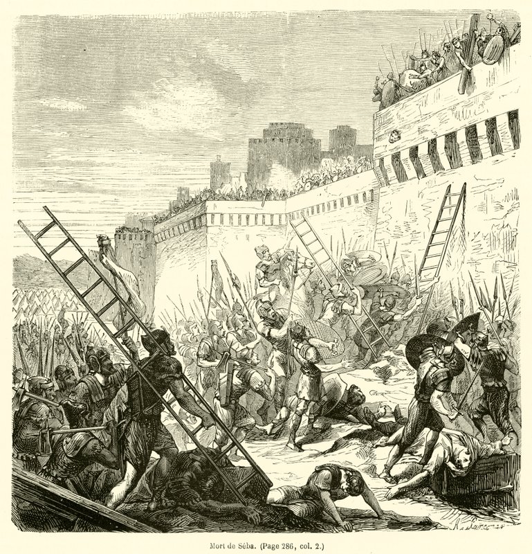 Mort de Seba (gravura) de French School