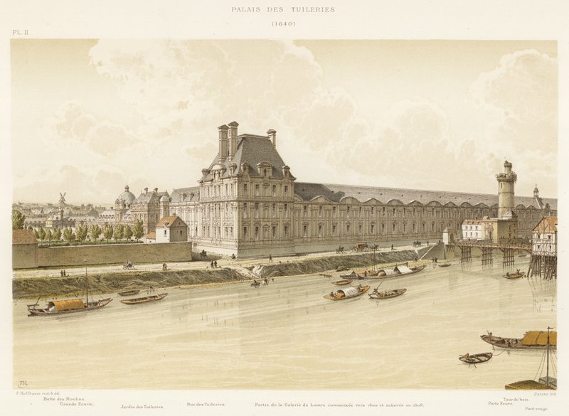 Palácio das Tulherias, 1640 de French School