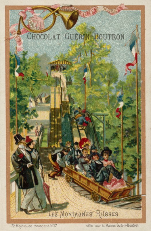 Roller coaster (chromolitho) de French School