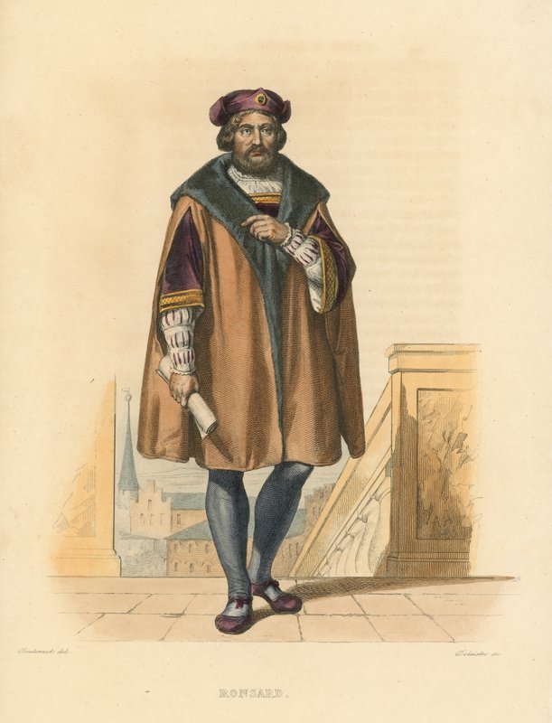Ronsard (gravação a cores) de French School