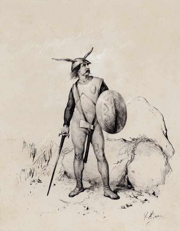 Soldado saxão, 445 (litho) de French School