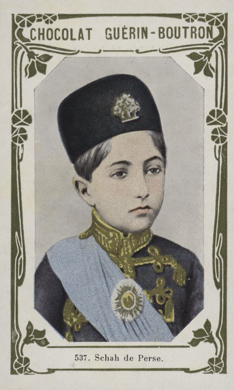Shah de Perse (foto colorida) de French School