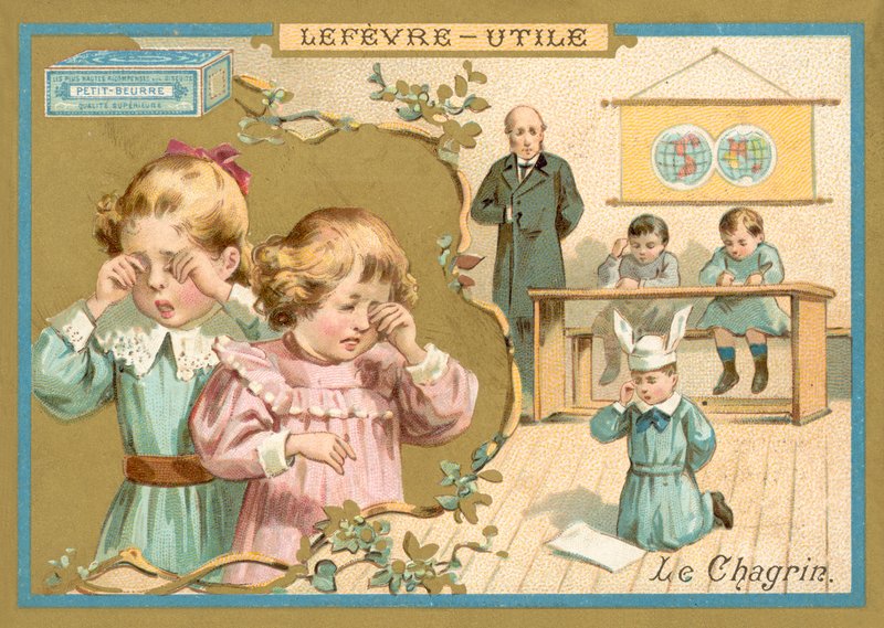 Tristeza (chromolitho) de French School