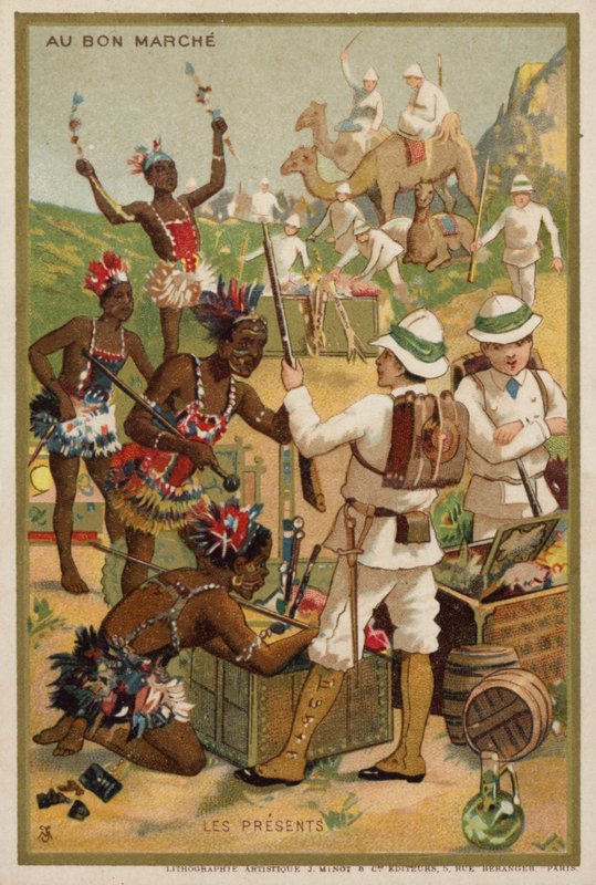 Os presentes (chromolitho) de French School