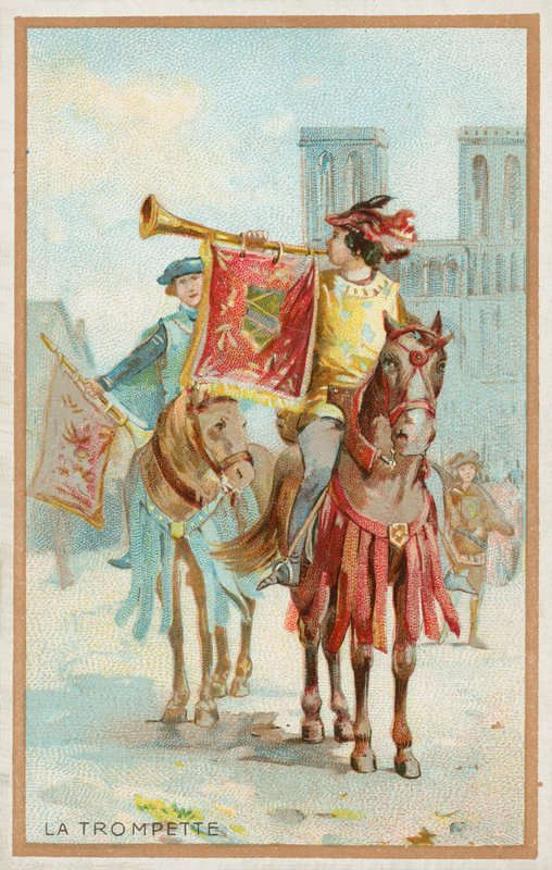A trombeta (chromolitho) de French School