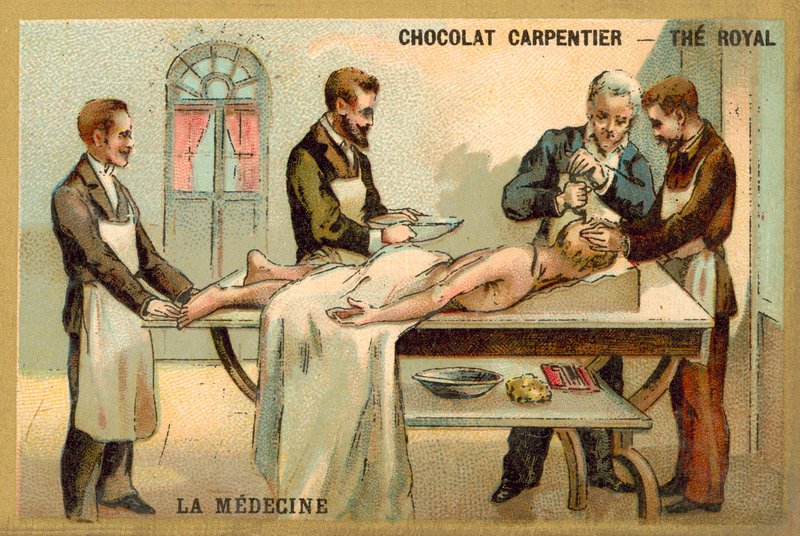 Trepanação (chromolitho) de French School