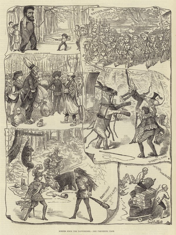 Cenas da Pantomima de George Cruikshank