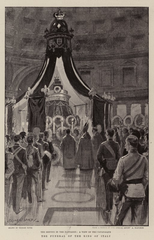 O funeral do rei da Itália de George Soper