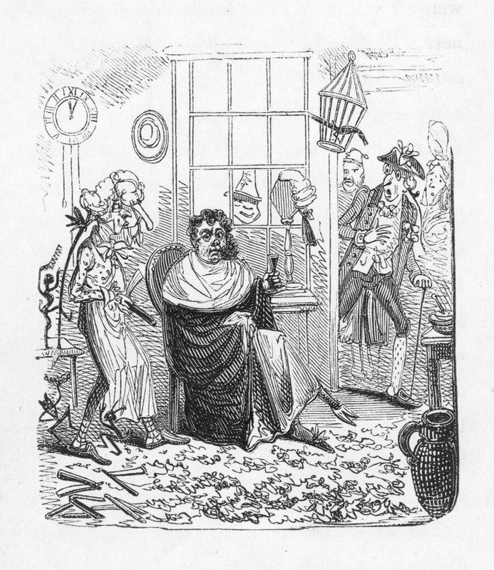 Nos barbeiros (gravura) de George Cruikshank