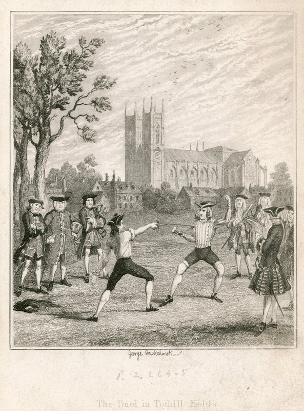 O duelo em Tothill Fields de George Cruikshank