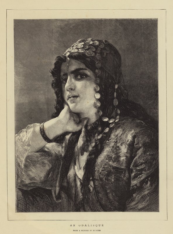 Uma Odalisca (gravura) de German School