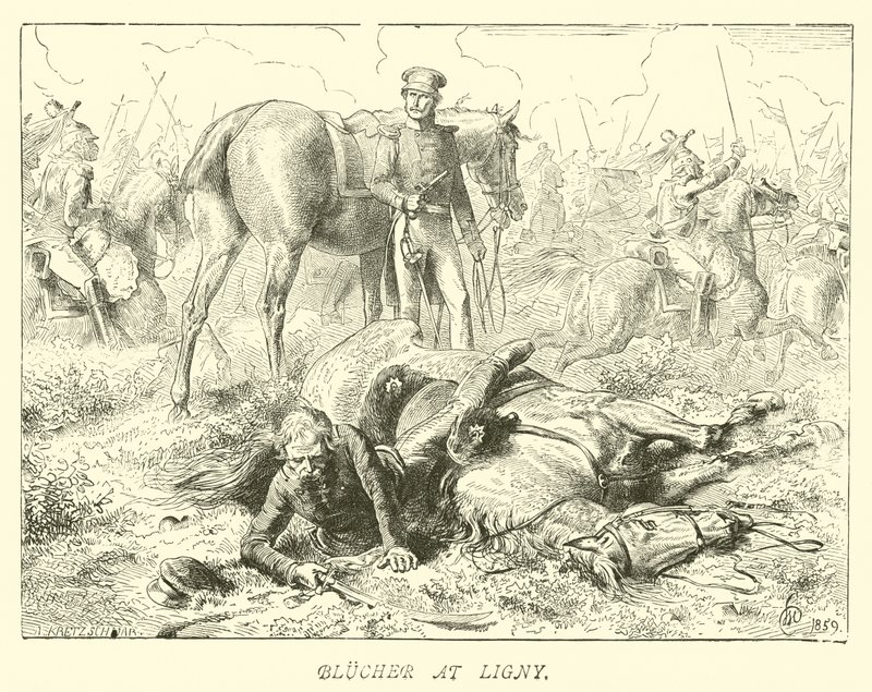 Blucher em Ligny de German School