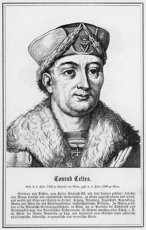 Conrad Celtes (gravura) de German School