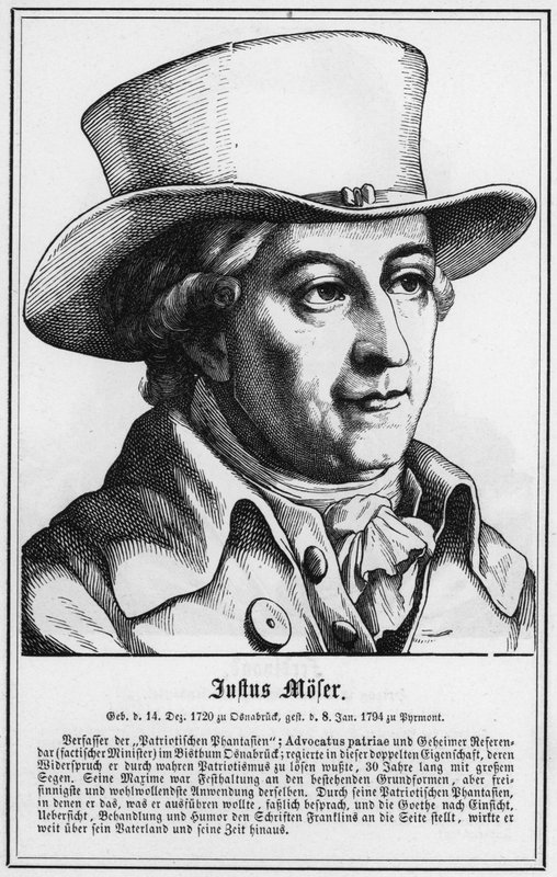 Justus Moser (gravura) de German School
