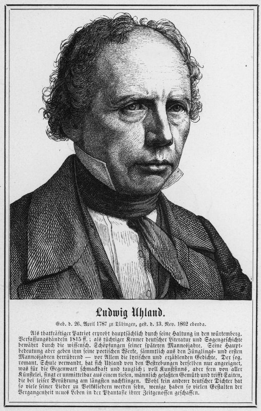 Ludwig Uhland (gravura) de German School