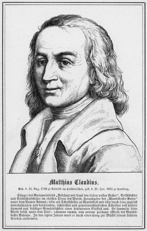 Matthias Claudius (gravura) de German School