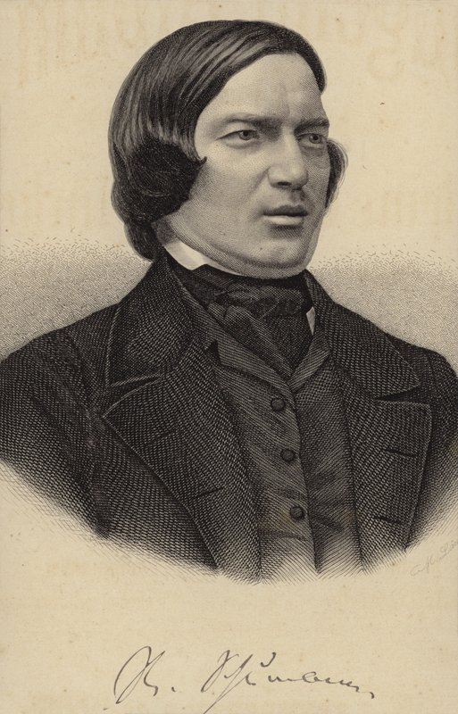 Retrato de Robert Schumann de German School