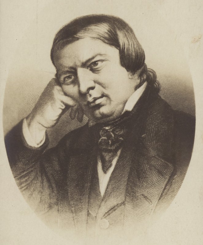 Retrato de Robert Schumann de German School