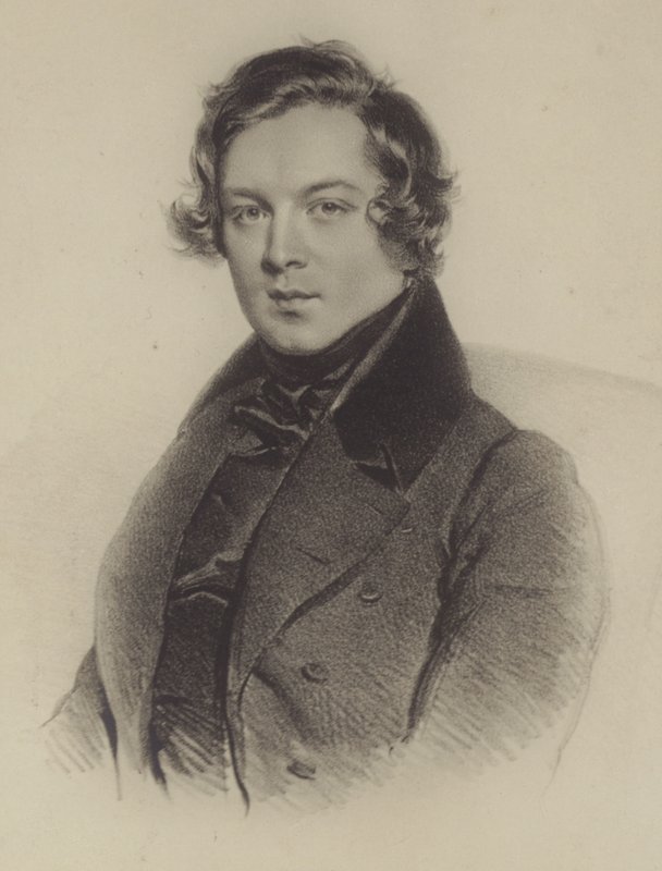 Retrato de Robert Schumann de German School