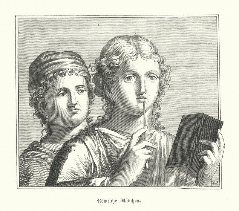 Meninas romanas (gravura) de German School