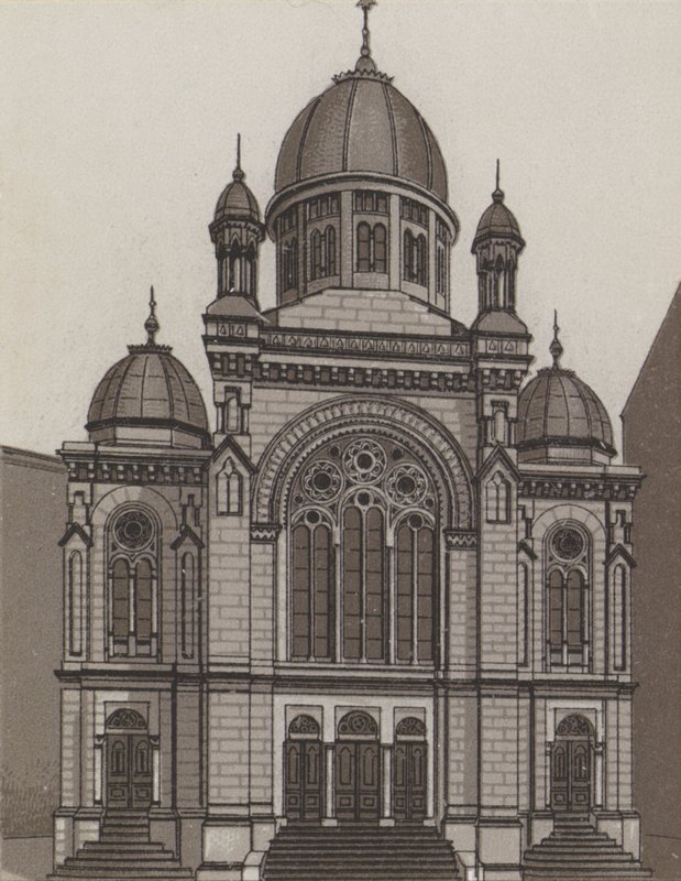 Sinagoga (litho) de German School