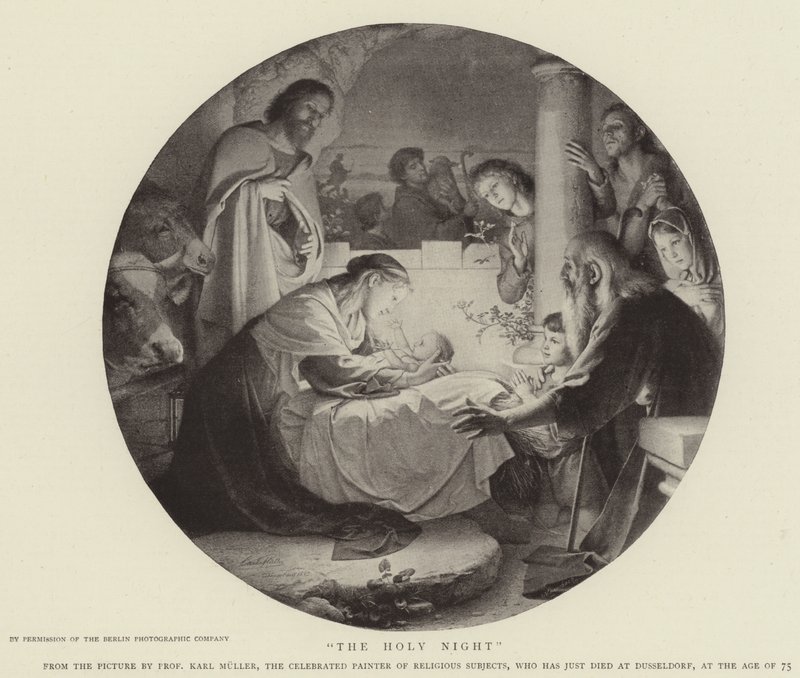 A Noite Santa (gravura) de German School