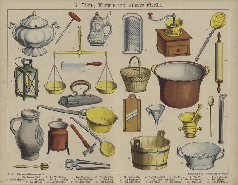 Utensílios (cor litho) de German School