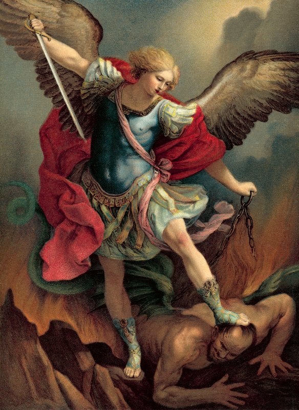 O arcanjo Miguel (cromolitro) de Guido Reni