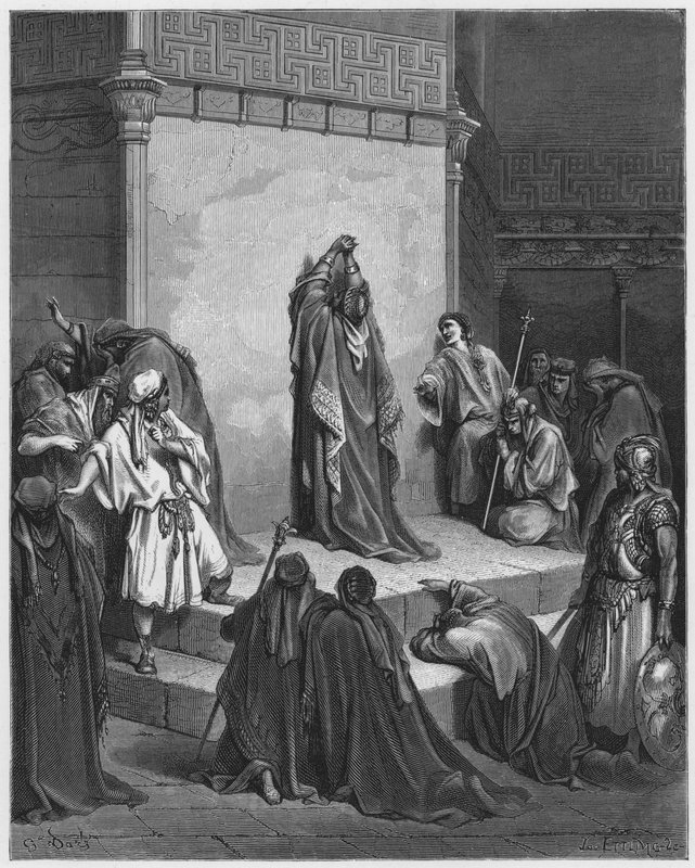 Gustave Dore Bible: David lamentando a morte de Absalão de Gustave Dore