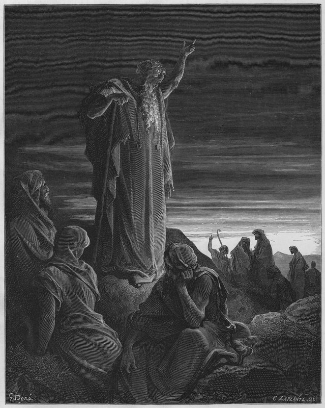 Gustave Dore Bible: Ezequiel profetizando de Gustave Dore