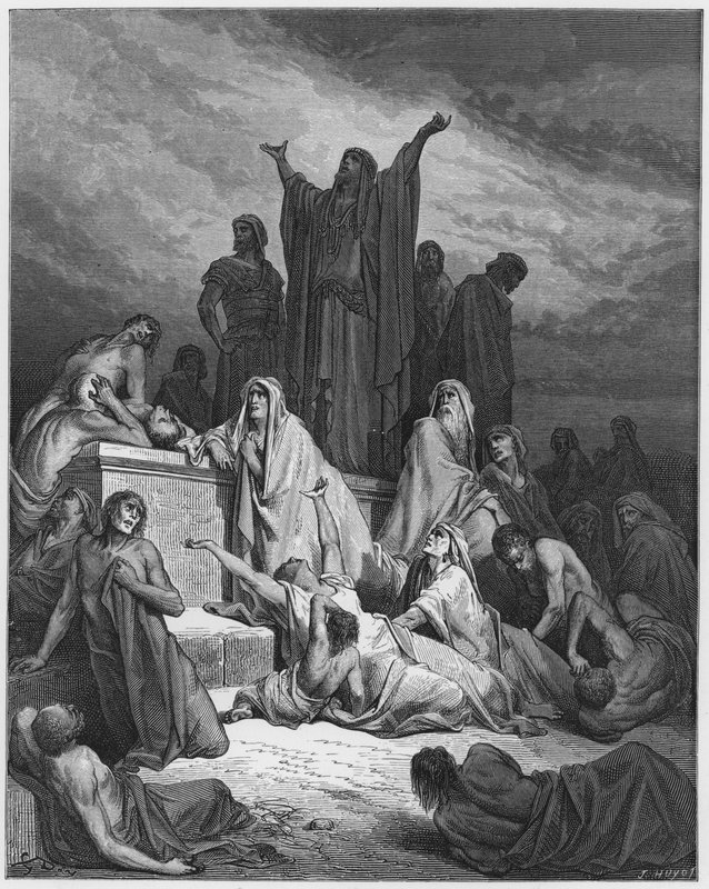 Gustave Dore Bible: Praga de Jerusalém de Gustave Dore