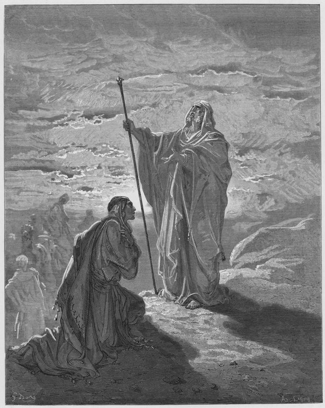 Gustave Dore Bíblia: Samuel abençoando Saul de Gustave Dore