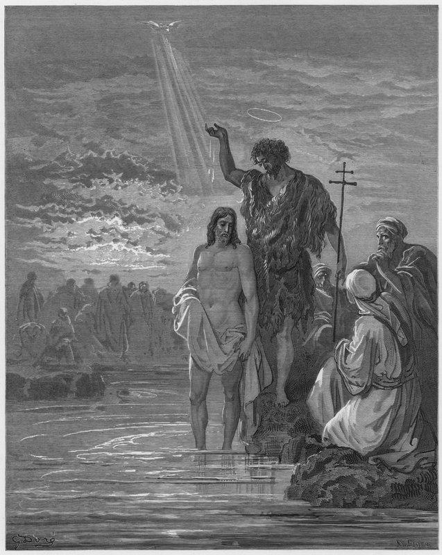 Gustave Dore Bible: O batismo de Jesus de Gustave Dore