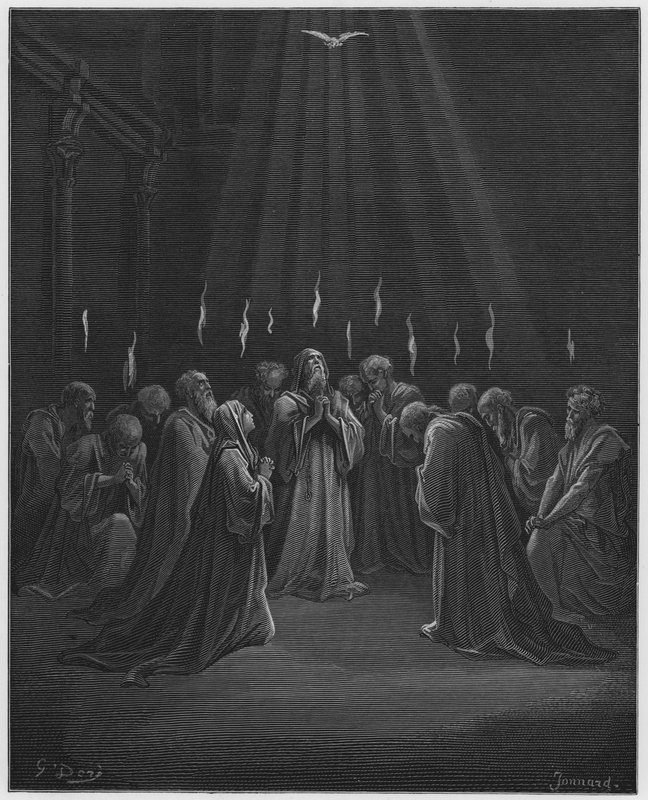 Gustave Dore Bible: A descida do espírito de Gustave Dore