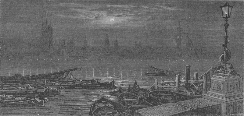 Noite no Tamisa, Londres de Gustave after Dore