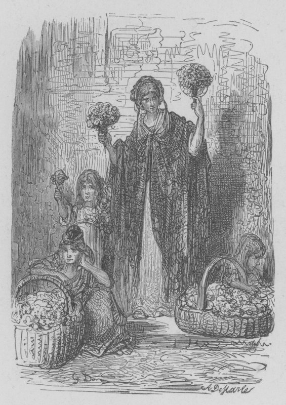 Comerciante de Flores de Gustave after Dore