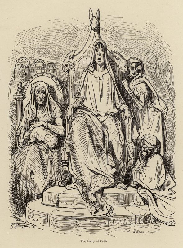 A família do medo de Gustave after Dore