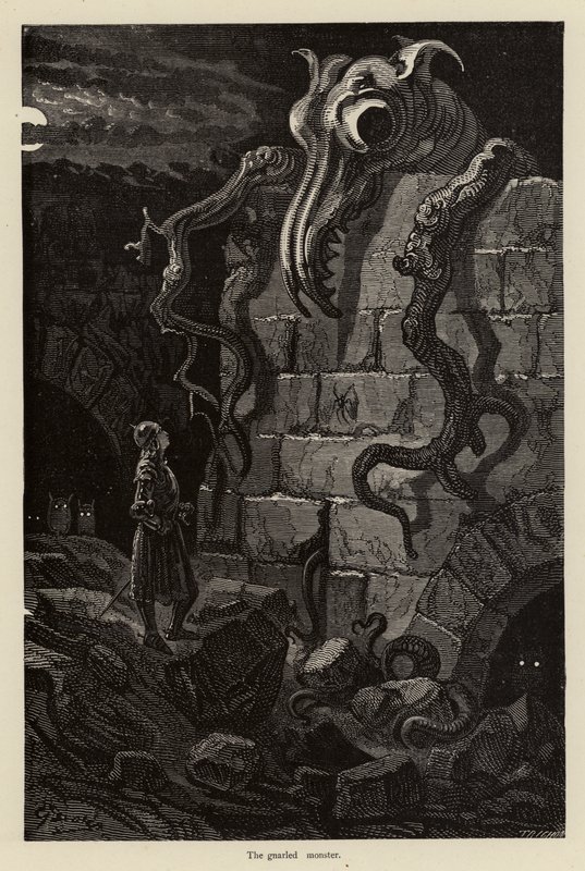O monstro retorcido de Gustave after Dore