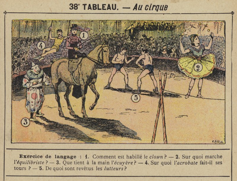 No circo (cor litho) de Gustave Fraipont
