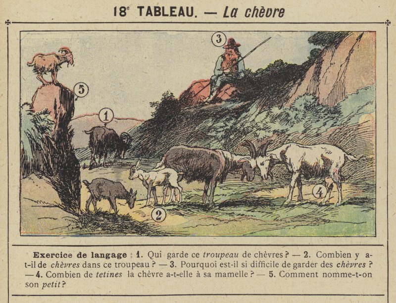 O bode (cor litho) de Gustave Fraipont