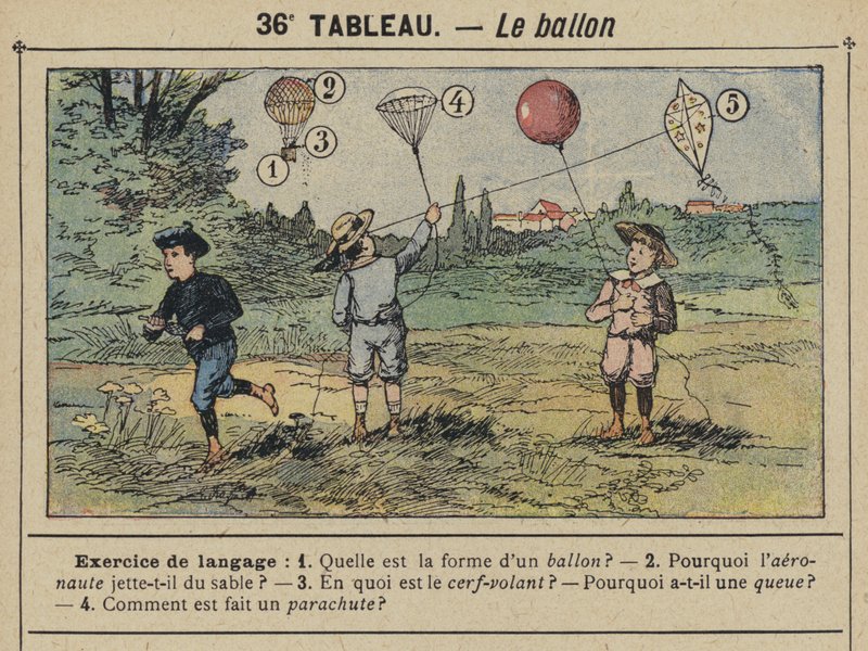 O balão (cor litho) de Gustave Fraipont