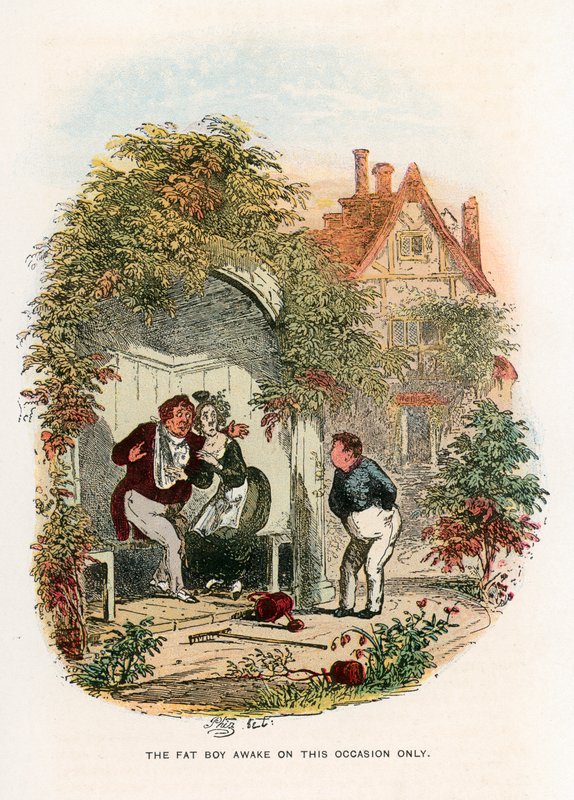 Ilustração para os papéis de Pickwick de Hablot Knight Browne