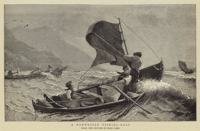 Um barco de pesca norueguês de Hans Dahl