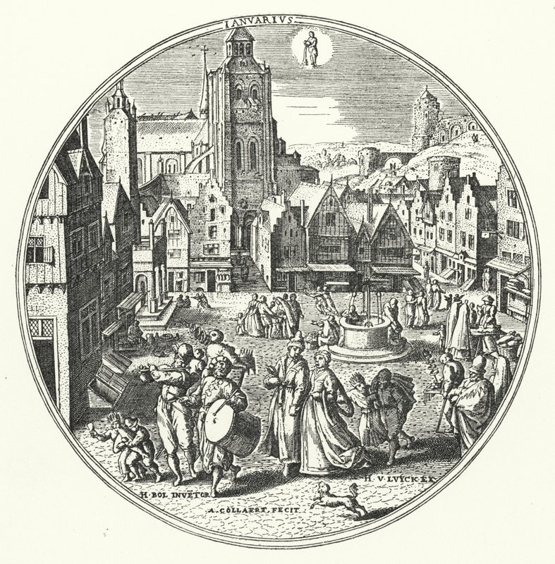 Janeiro (gravura) de Hans (after) Bol