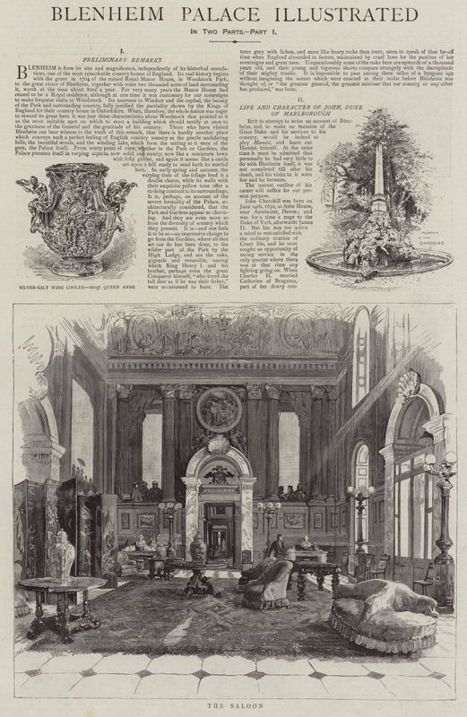 Palácio de Blenheim Ilustrado de Henry Edward Tidmarsh
