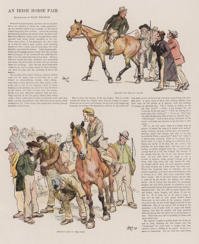 Uma feira irlandesa de cavalos de Hugh Thomson