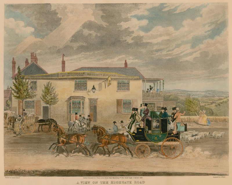 Uma visão da Highgate Road de James Pollard