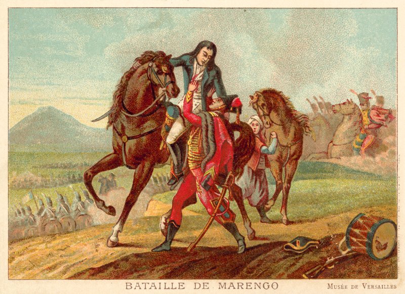 Batalha de Marengo, Itália, 1800 (chromolitho) de Jean Baptiste Regnault